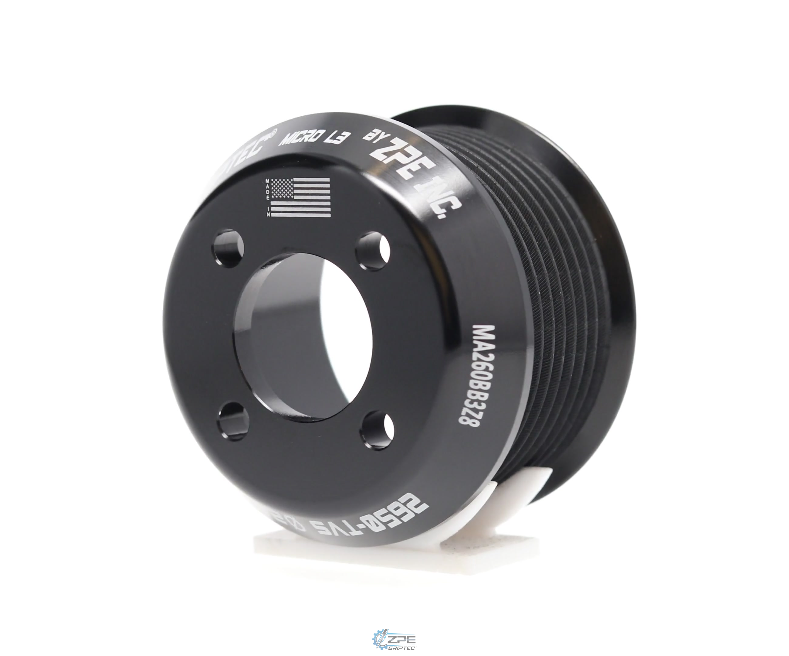 2.60" 8 Rib ZPE GripTec® 2pc Magnuson LSA/LT4 2650 TVS L3 Black Pulley Only